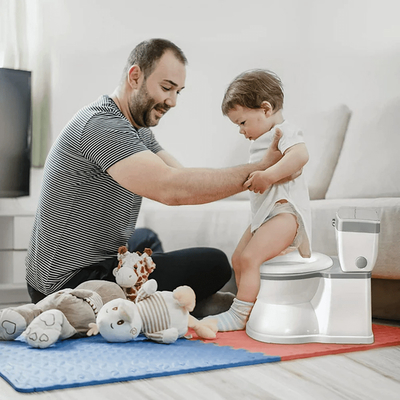 Bagno grigio per bambini con sedile rimovibile