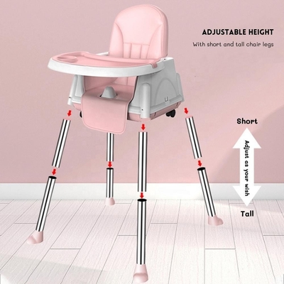 Sedile per bambini beige/rosso/sciuro stabile e portatile altezza regolabile