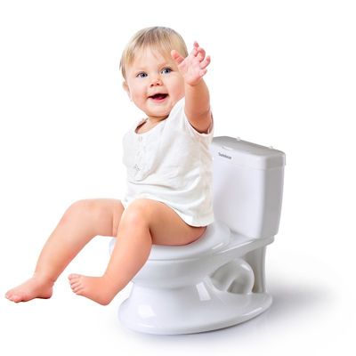 Ouninbear Puttana di allenamento in plastica bianca con pulsante per bambini