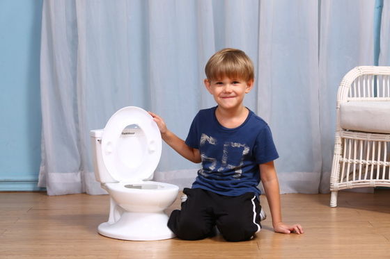 Ouninbear Puttana di allenamento in plastica bianca con pulsante per bambini