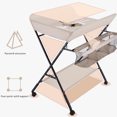 Tavolo da cambio per bambini portatile verde multifunzionale Tavolo da cambio pieghevole