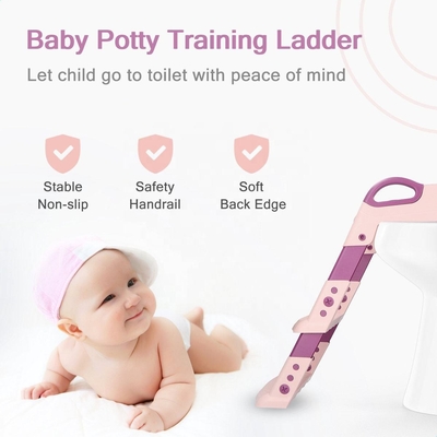 Personalizzazione Logo PP plastica pieghevole seggiolino bagno per bambini seggiolino con gradini