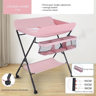 Personalizza il logo Commerciale tavolo da bagno Bambino pannolino organizzatore con ruote