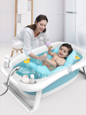 Vasca da bagno per neonati di plastica pieghevole e priva di BPA