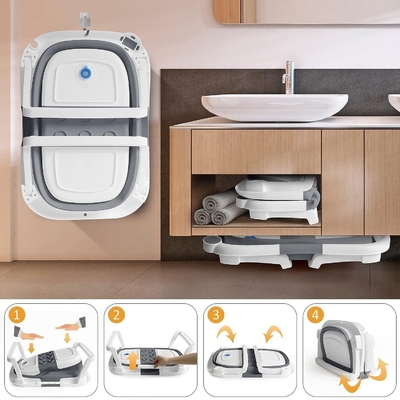 Anti muffa vasca da bagno per neonati vasche da bagno pieghevoli 60,5*43*20,5cm