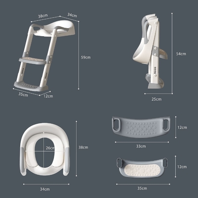 PP plastica Bambini Potty sedile di allenamento con sgabello passo OEM&ODM accettabile