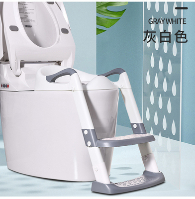 Grigio + Bianco 3 in 1 Potty Training Sedile igienico con scaffale passo Scala per 1-6 anni