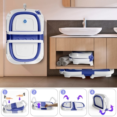 2-4 anni vasca da bagno per neonati anti-slip doccia di viaggio vasca da bagno
