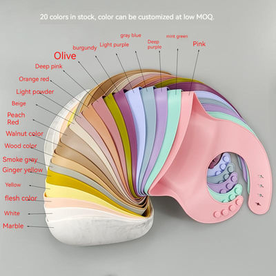 Bib di silicone per bambini con catturatore di cibo senza BPA 300*23 cm