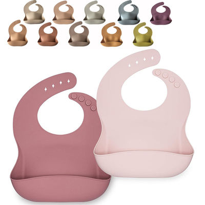 Bib di silicone per bambini con catturatore di cibo senza BPA 300*23 cm