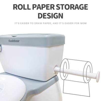 Gray Eco Friendly Baby Potty Toilet EN-71 Seggiolino di allenamento certificato con logo personalizzato