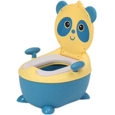 Cartoon Panda Shape Baby Potty Toilet con logo personalizzato EN71 Certificato Blu/Giallo/Bianco/Nero