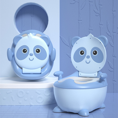 Adorable Panda Shape Blu Giallo Cartone animato Baby Training Potty con Certificazione EN71