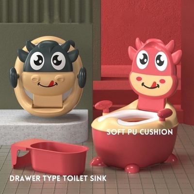 Bagno per bambini a forma di mucca a cartone animato con certificazione EN71