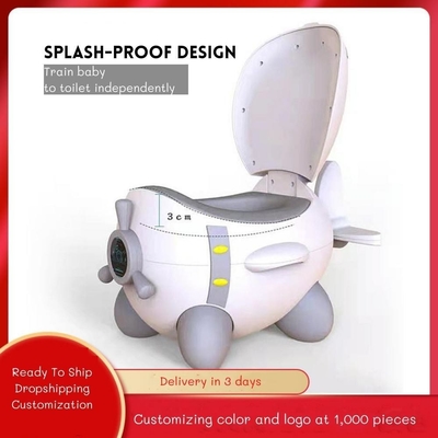 Cartoon Airplane Shape Baby Potty Bagno di allenamento con logo personalizzato per il test EN71
