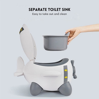 Cartoon Airplane Shape Baby Potty Bagno di allenamento con logo personalizzato per il test EN71