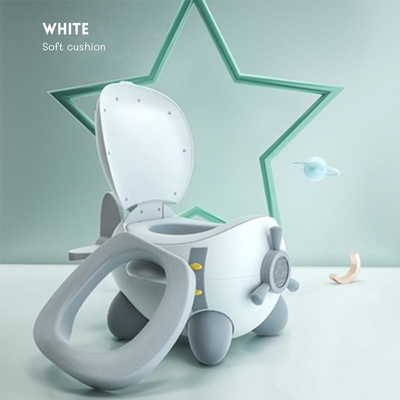 Soft PU Airplane Design Baby Potty Training Toilet con logo personalizzato