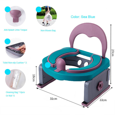 Black Kids Portable Baby Potty Bagno di allenamento per campeggio all'aperto Auto Viaggiare