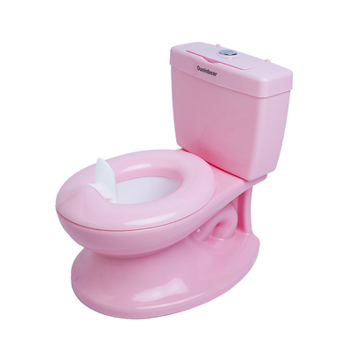 Bagno per bambini in plastica certificata EN71 in bianco rosa blu design ergonomico