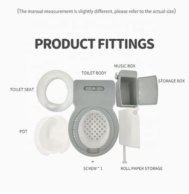 Grau/Pin-Azzurro Stampa Puttana per Bambini Toilet Trainer EN-71 Certificato Eco-Friendly Cartone Puttana Sedile