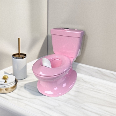 Eco Friendly Blu Rosa Bianco Stampa Bambini Potty Toilet Trainer con imballaggio personalizzato e logo