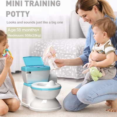 Grau/Pin-Azzurro Stampa Eco-Friendly Baby Potty Toilet Trainer per bambini