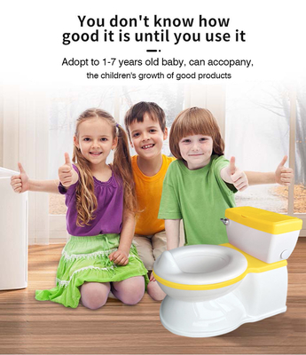 2 in 1 giallo pieghevole bagno del bambino sedile di allenamento di sicurezza cartone portatile Realistic Commode sedile copertura