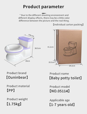 Plastico eco-friendly 3 colori Baby Potty Sedile di allenamento per uso domestico ed esterno con logo personalizzato