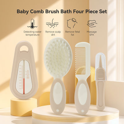 Spazzola per la cura del bambino morbida, termometro dell' acqua di bagno per la cura della testa del neonato