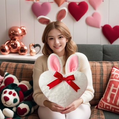 Cospino Cuore Bianco Cuscino Giocattolo Cospini regalo San Valentino Cospini Decorativi, Decorazioni Nuziali