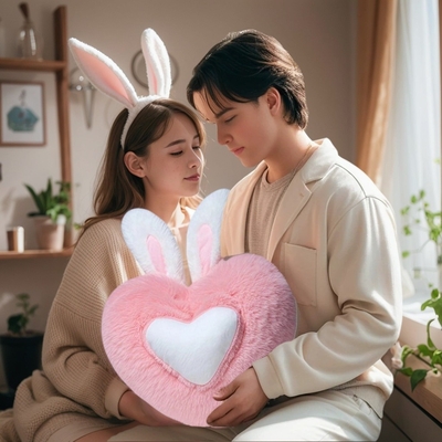 Dolce cuscino a forma di cuore cuscino da letto morbido Decorazione del soggiorno Regali di San Valentino Comodo cuscino di amore Divano cuscino