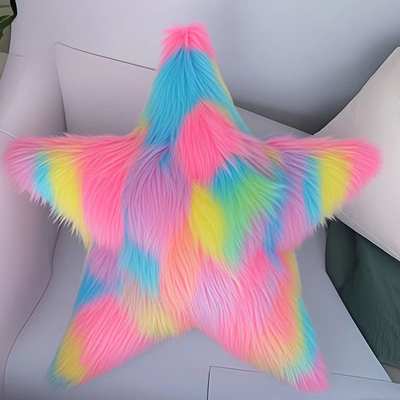 Pallone a cinque punte bianco/colorato Dolce bambola morbida ricoperta di peluche giocattoli Hobbies Pallone raffinato Decorazione domestica Regali di compleanno